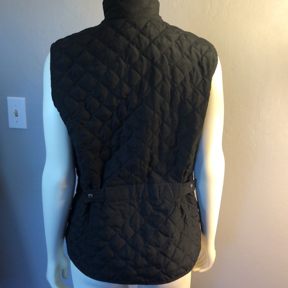 Eddie Bauer Black Quilted Goose Down Vest - Picture 4 of 8